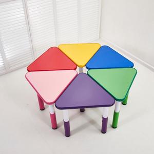 Commercio all'ingrosso colorato all'aperto per bambini parco giochi attrezzature in plastica scuola scrivania set tavolo per asi - Product Image 2