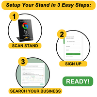 Support NFC Personnalisé pour Table, Plaque PVC Menu, Carte d'Avis Google, Médias Sociaux Instagram, et Code QR