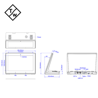Caliente 8 pulgadas RK3568 pantalla táctil capacitiva en forma de L Android Tablet 8 \ "Panel LED IPS resolución 1280*800 All-in-One 4GB Ethernet