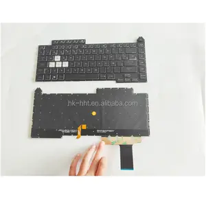 HK-HHT Spanish version with backlit keyboard for Asus rog g513 Black and white keycaps without pointer