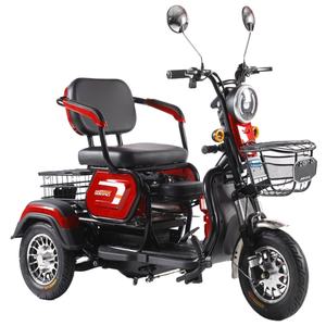 Tricycle électrique à trois roues 48V avec toit ouvert, motorisé, pour le transport urbain - Product Image 1
