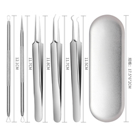 Outils ARN-099 WELLFLYER de suppression de points noirs, outil d'extraction d'acné, outils professionnels de suppression de boutons d'acné en acier inoxydable