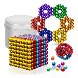 Jeu de boules magnétiques, Kit de 216 pièces, jouet anti-stress pour enfants et adultes, blocs de construction, ensemble de puzzles créatifs - Product Image 1