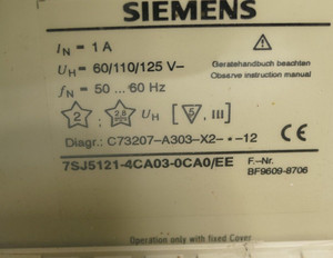 7SJ5121-4CA03-0CA0EE 7SJ51214CA030CA0EE Relais de protection contre les surintensités pour PLC - Product Image 3