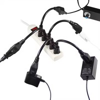220v 10a 3 broches 90 degrés angle droit américain NEMA5-15p à NEMA5-15R mâle à femelle prise électrique américaine