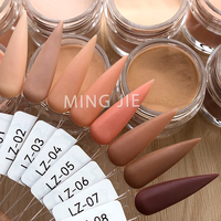 Vente en gros de poudre acrylique EMA cristalline de couleur rose nude pour la décoration des ongles