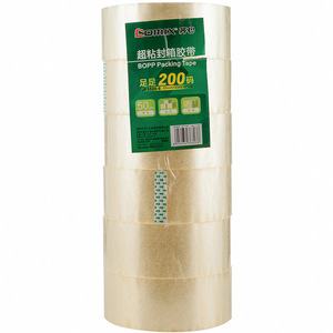 Ruban adhésif transparent Comix 55 mm x 200 yd, 6 rouleaux, adhésif acrylique sensible à la pression, sans résidu, ruban d'emballage - Product Image 2