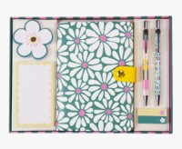 Juego de papelería, cuaderno de PU con notas adhesivas, bolígrafos, caja de regalo, suministros de escritura para oficina y escuela, Kit de planificador