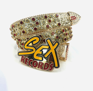 Nuova <span class=keywords><strong>Cintura</strong></span> Western <span class=keywords><strong>con</strong></span> Diamanti, Fibbia a Placca dal Design Sexy <span class=keywords><strong>con</strong></span> Scintillanti Strass di Cristallo in Pelle PU Glitterata Stile Y2K - Product Image 6