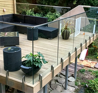 Supports d'escalier modernes en acier inoxydable brossé avec pince à verre, faciles à installer, résistants à la rouille, pour murs, piscines, balcons et terrasses