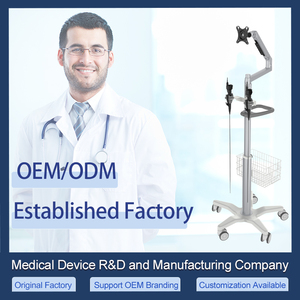 Station de travail mobile en métal Offre Spéciale pour chariot d'endoscopie de clinique d'hôpital avec panier de stockage de support de moniteur pour le travail clinique - Product Image 2