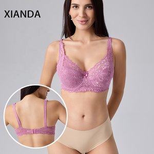 Reggiseno XIANDA OEM ODM Personalizzato da <span class=keywords><strong>Donna</strong></span>, Traspirante con Fiocco, Pizzo Floreale, Chiusura Posteriore, Taglie Forti, Regolabile, Push-Up con Ferretto - Product Image 3