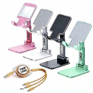 Support de téléphone portable pliable personnalisé avec logo pour cadeaux promotionnels d'entreprise, support de téléphone portable réglable et portable pour bureau - Product Image 1