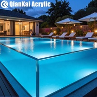 Qiankai Haute Standard Solide Non Jaunissant Plexiglas Stage Infinity Piscine Acrylique