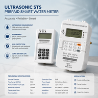 Medidor de Agua Ultrasónico Prepago con Teclado Integrado, Software de Venta de Tokens CIU STS, MAP16 T30, Anti-Robo, Clase C