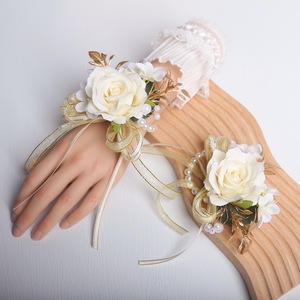 Fiore Artificiale in Tessuto Fatto a Mano Stile Europeo Romantico per Sposa Damigella <span class=keywords><strong>VIP</strong></span> Accessori Matrimoniali Spilla - Product Image 3