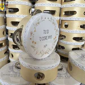 Mini Tamburello da 4 Pollici Strumento Musicale a Percussione per Feste in Chiesa e Matrimoni, Giocattolo Personalizzato da Suonare a Mano - Product Image 1