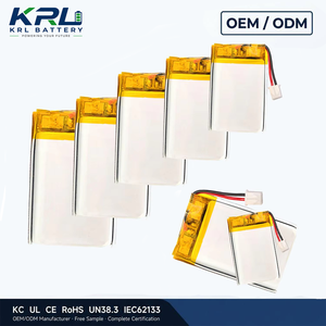 Baterai LiPo Cair Isi Ulang Bersertifikasi CE KRL Berkualitas Tinggi 102020 320mAh 3.7V untuk Kotak Earbud TWS 500+ Siklus 1C-15C - Product Image 1