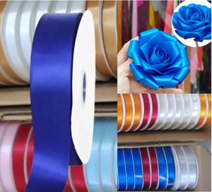 Cinta de Raso de Poliéster de 4 cm (1 1/2 Pulgadas) x 100 Yardas, Rollo de Cinta de Raso de una Cara para Envolver Regalos, para Floristería y Embalaje de Pasteles - Product Image 1