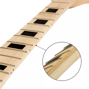 Manico per <span class=keywords><strong>Chitarra</strong></span> Elettrica Fai-da-Te Non Finito, 22 Tasti, Legno d'Acero, Forma a <span class=keywords><strong>C</strong></span>, Finitura Satinata Trasparente con Tacco ST/TL - Product Image 4