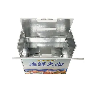 Foglio di alluminio frutti di mare catena del freddo imballaggio scatola di cartone isolati termicamente scatole di spedizione alimenti surgelati