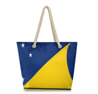 Sac fourre-tout avec drapeau de Saipan, avec poignées en corde de chanvre, grande capacité, durable, imperméable, sac à bandoulière polyvalent pour le travail, les voyages, la plage
