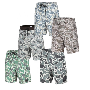 Men's <b>Camouflage</b> Print Board <b>Shorts</b> Mid Waist Drawstring Quick Dry Casual <b>Short</b> Length Polyester Swim Trunks - Product Image 2
