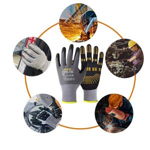 Guantes de Trabajo de Nailon Elástico de Punto Sin Costuras Resistentes al Desgaste, Compatibles con Pantalla Táctil, Guantes de Seguridad con Recubrimiento de Nitrilo - Product Image 5