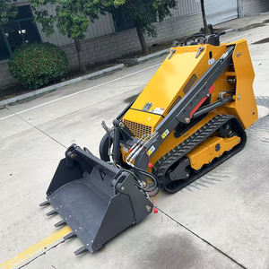 Diesel Mini Loader EUROS EPA Compliant Crawler Loader PLC Compact Track Skid Steer Wheel Loader Farm Use Front <b>Attachment</b> - Product Image 2