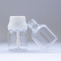 Tube de brillant à lèvres vide Kawaii Wave Flip Cap 14ml en PETG transparent, conteneur cosmétique pour gloss, imprimé UV, faux cils