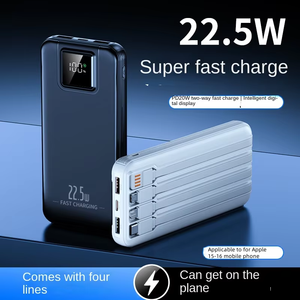 Porpiu 2025 Chất lượng cao 10000mAh ngân hàng điện pd10w pd22.5w sạc nhanh vuông LED hiển thị được xây dựng trong micro USB xách tay - Product Image 5