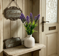 Fleurs artificielles de haute qualité à faible MOQ, plantes ornementales courtes pour Noël, mariage, intérieur, décoration maison, écologiques, résistantes aux UV
