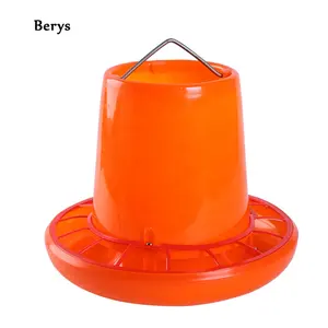 Yellow thicker poultry feeder for hanging broiler plastic chicken feeder