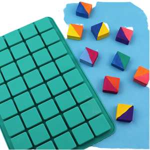 Moule en résine de silicone 40 cavités Nicole Square Rectangle 369 Factory Sample Eco-Friendly High Silicone Ice Cube Tray Chocolate - Product Image 3