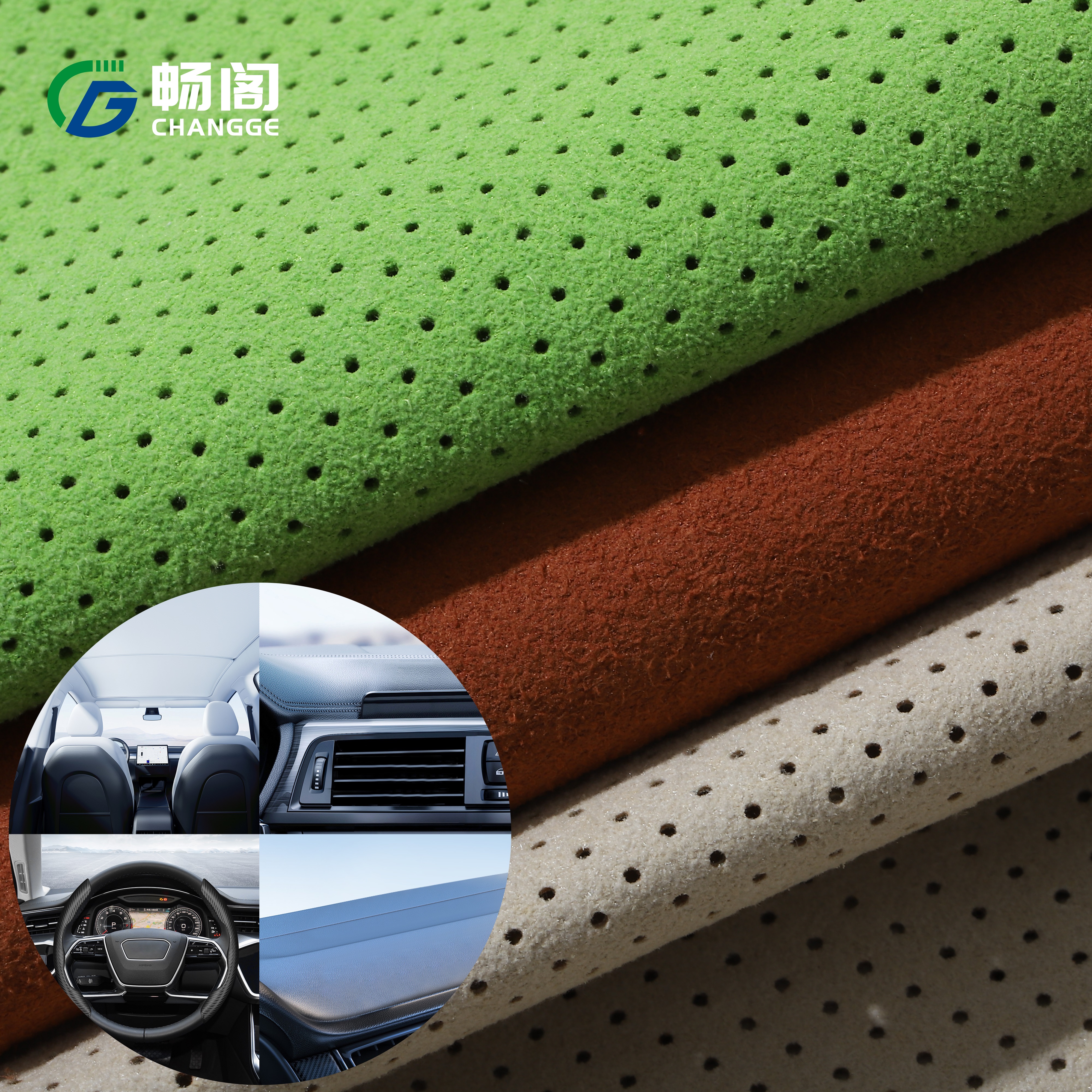 0.7mm Microfiber Suede Leather Fabric Soft Touch Synthetic Suede Material for Automotive Interior Upholstery Decoration