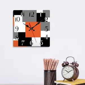 12 inç basit plastik yuvarlak 3D numaraları duvar saati üretici sessiz saat özel Logo