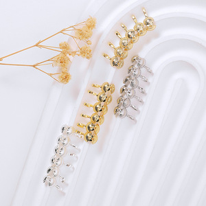 Shell Buckle Jewelry Finding 18K Gold Plated Copper B81 DIY Beaded Accessory - Product Image 2
