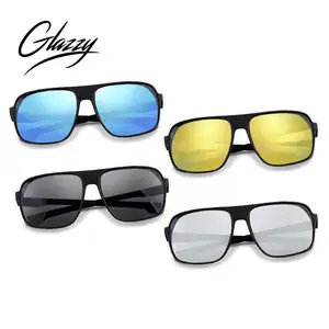 Glazzy Sunglasses logotipo personalizado matte frame espelho fabricante atacado óculos de sol