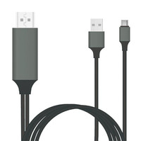 Câble USB Type C 2 m pour iPhone 8 broches vers HDMI Audio Vidéo, adaptateur convertisseur numérique AV intelligent pour iPhone Samsung Huawei