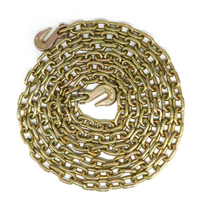 Miễn Phí Mẫu 5/16 * 20ft 3/8 * 20ft G70 Kim Loại Hợp Kim Thép Kéo Xe Tải Giao Thông Vận Tải Chất Kết Dính Chuỗi Các Nhà Sản Xuất Với Móc <span class=keywords><strong>Clevis</strong></span> - Product Image 1