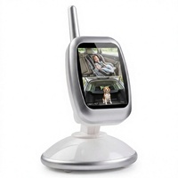 Moniteur pliable pour bébé et animal de compagnie de 6,8 pouces, double caméra, vision nocturne 1080p