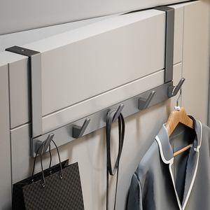 Sopra la <span class=keywords><strong>porta</strong></span> gancio gancio in alluminio 5 ganci sopra la <span class=keywords><strong>porta</strong></span> <span class=keywords><strong>appendiabiti</strong></span> in metallo <span class=keywords><strong>appendiabiti</strong></span> in metallo <span class=keywords><strong>dietro</strong></span> la <span class=keywords><strong>porta</strong></span> - Product Image 1