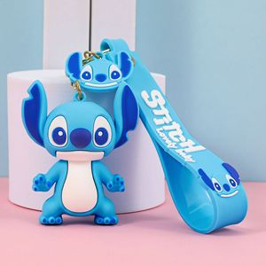 Lindo llavero de PVC con 100 estilos de ángeles cosidos, muñeco de dibujos animados de Lilo & Stitch, colgante para bolso, regalo para niños, adorno decorativo para mochila - Product Image 6
