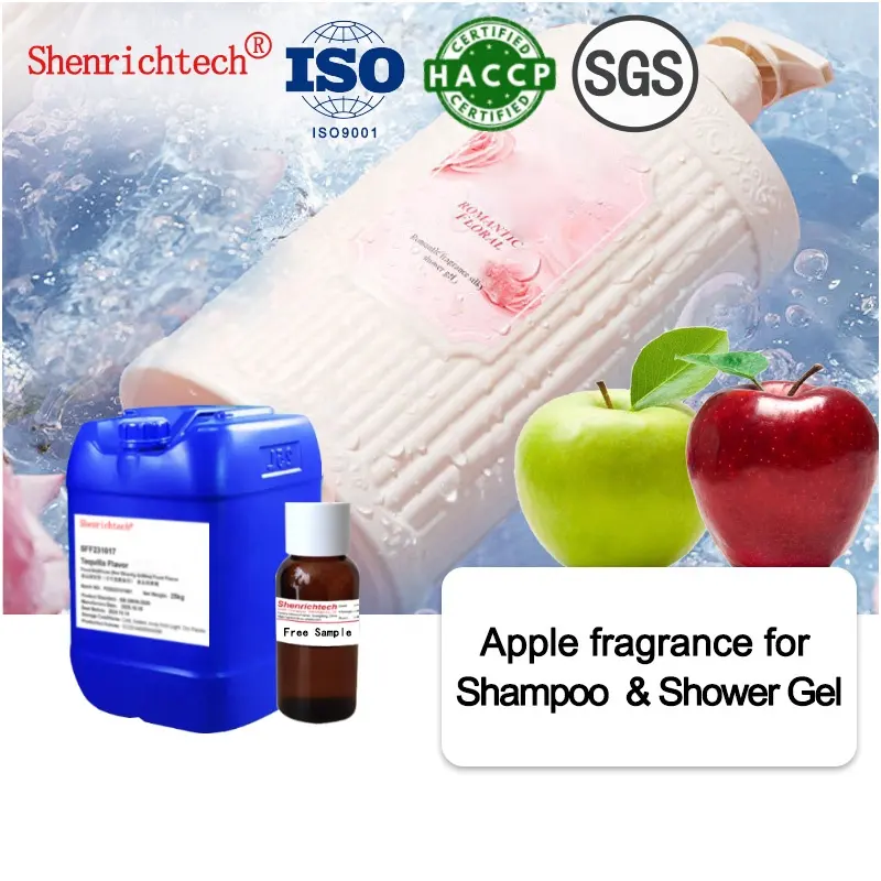 Materia prima fruttato apple profumato olio di fragranza olio per bagno di acqua bombe doccia gel gelatina shampoo