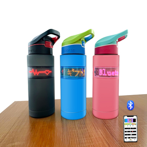 חכם מים כוס דיגיטלי הודעות נע LED מים בקבוק עם לתכנות תצוגת מסך 800ml - Product Image 6