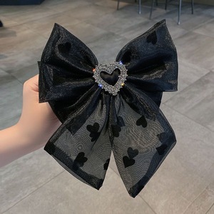 Pinza para el pelo con lazo de tela de varias capas, estilo francés, accesorio de moda para fiesta, clip de resorte - Product Image 5