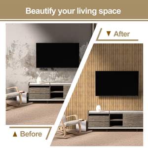 Adesivo da parete autoadesivo insonorizzato adesivo da parete 3D rotolo di carta da parati con doghe in <span class=keywords><strong>legno</strong></span> a doghe in PVC addensato resistente all'umidità - Product Image 4