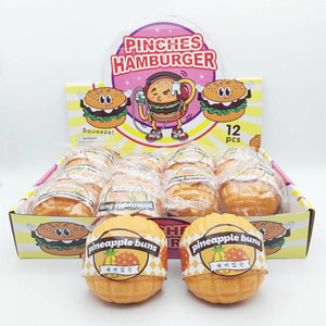 Juguete Antiestrés de TPR con Forma de Piña, Croissant y Hamburguesa, de Rebote Lento, Venta al por Mayor - Product Image 3