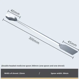 Cuchara de Laboratorio de Acero Inoxidable 304/316, Grado Médico, Engrosada, de Una/Doble Punta, para Microdosis, Cuchara de Pesaje de Gran Tamaño - Product Image 6