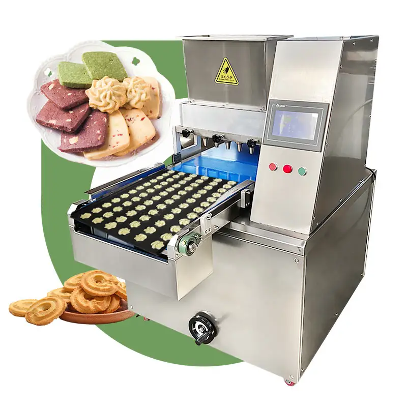 Full Set Automatic Small Four Baby Food Puff Biscuit Cookie Produto Faça a máquina do formulário de biscoito na Índia